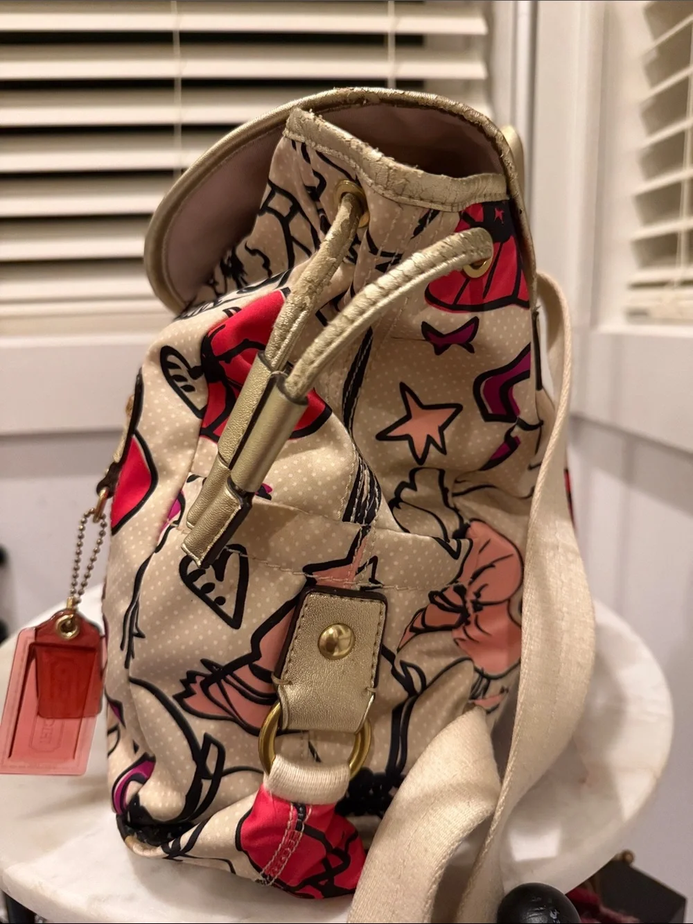 Coach Poppy Y2K Kyra Floral Graffiti Backpack
